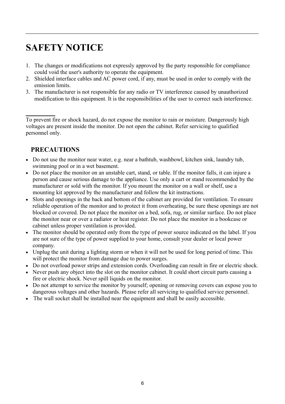 Safety notice | Hanns.G HW191 User Manual | Page 6 / 20