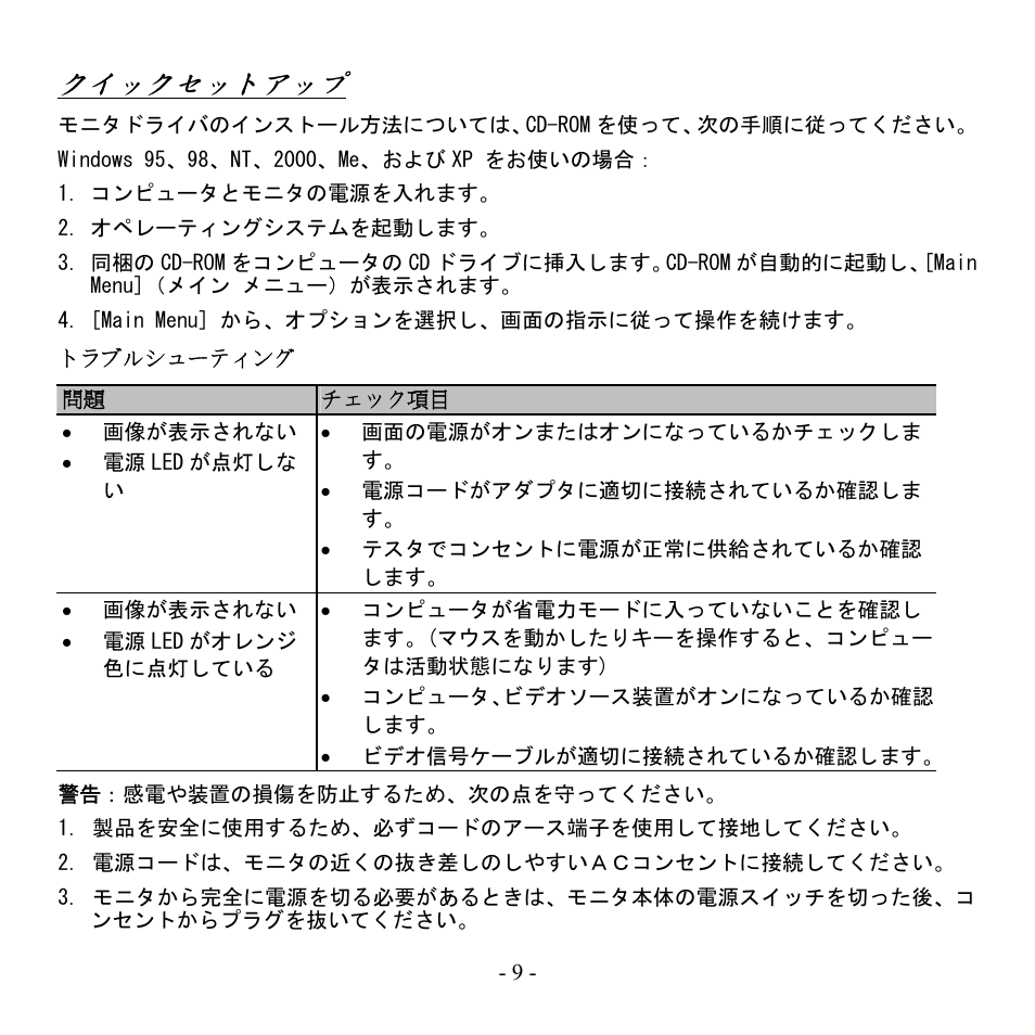 クイックセットアップ | Hanns.G HU151A User Manual | Page 10 / 17