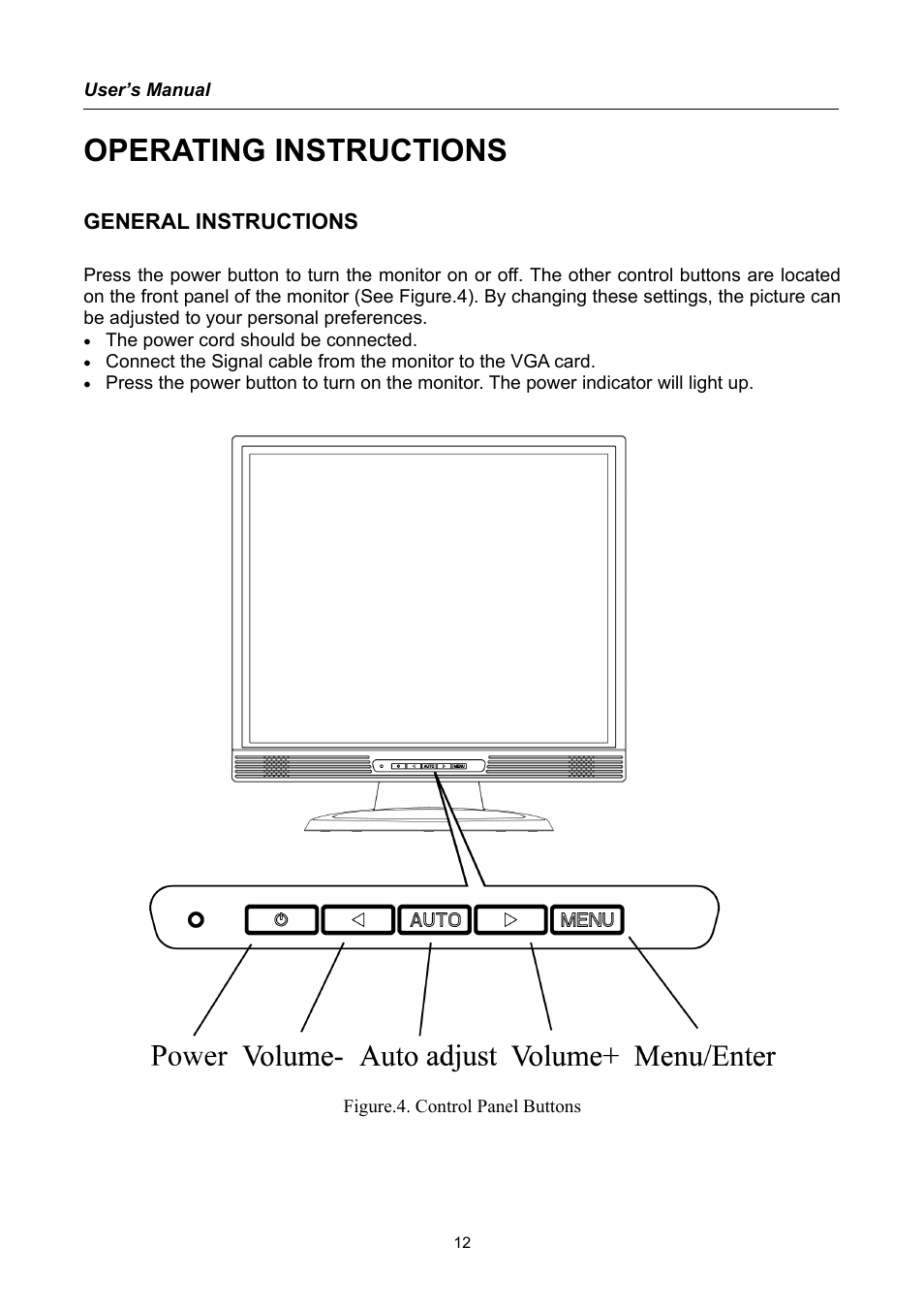 Operating instructions, General instructions | Hanns.G HX191 User Manual | Page 12 / 20