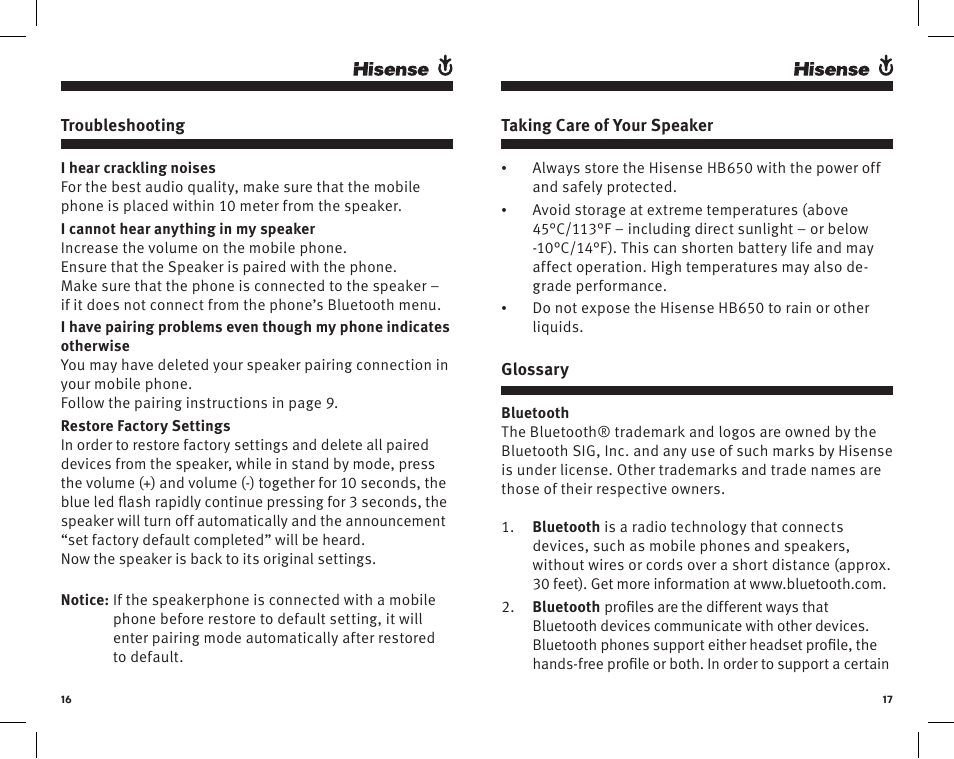Hisense Group HB650 User Manual | Page 9 / 11