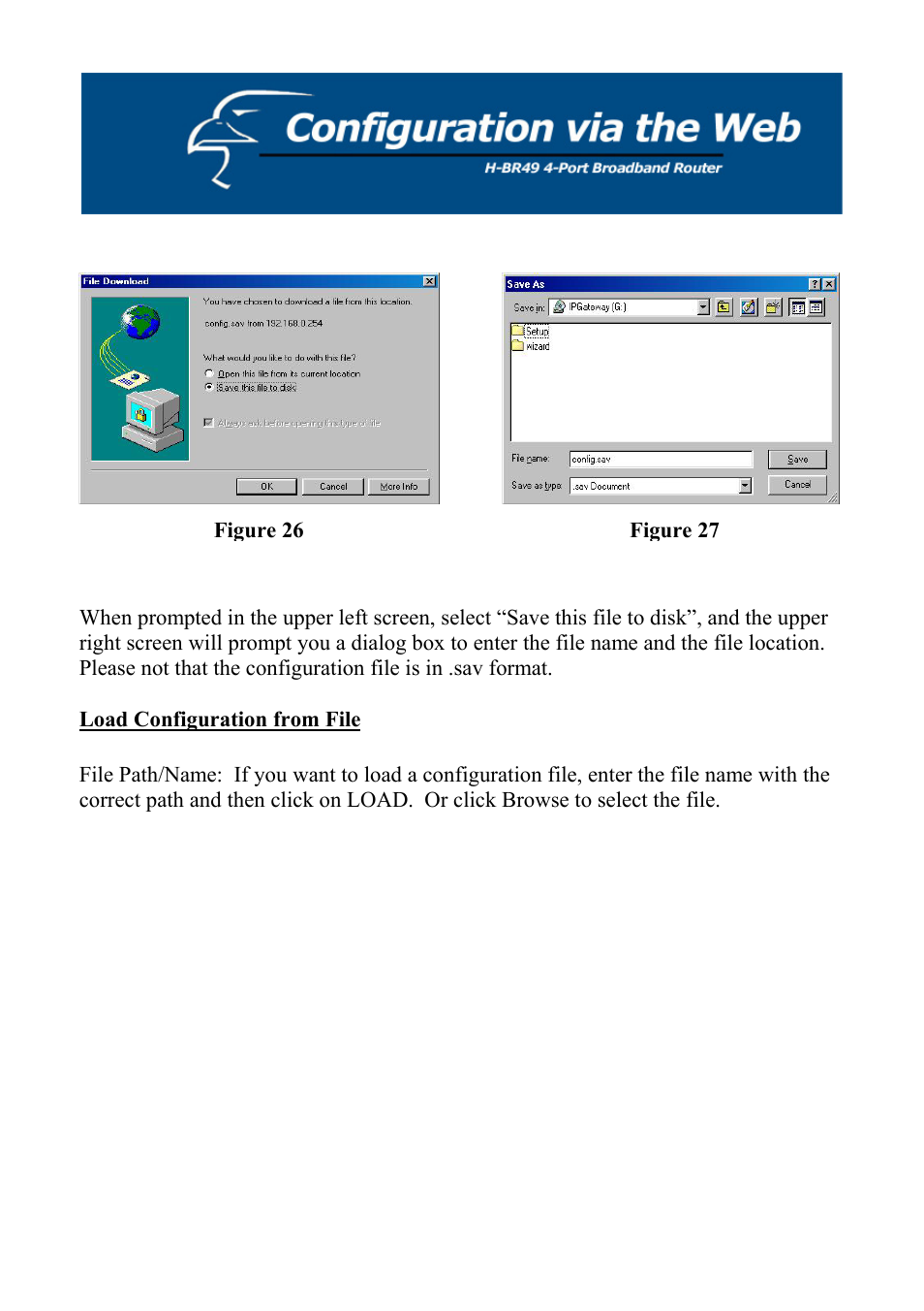 Load configuration from file | Hawking Technology H-BR49 User Manual | Page 38 / 67