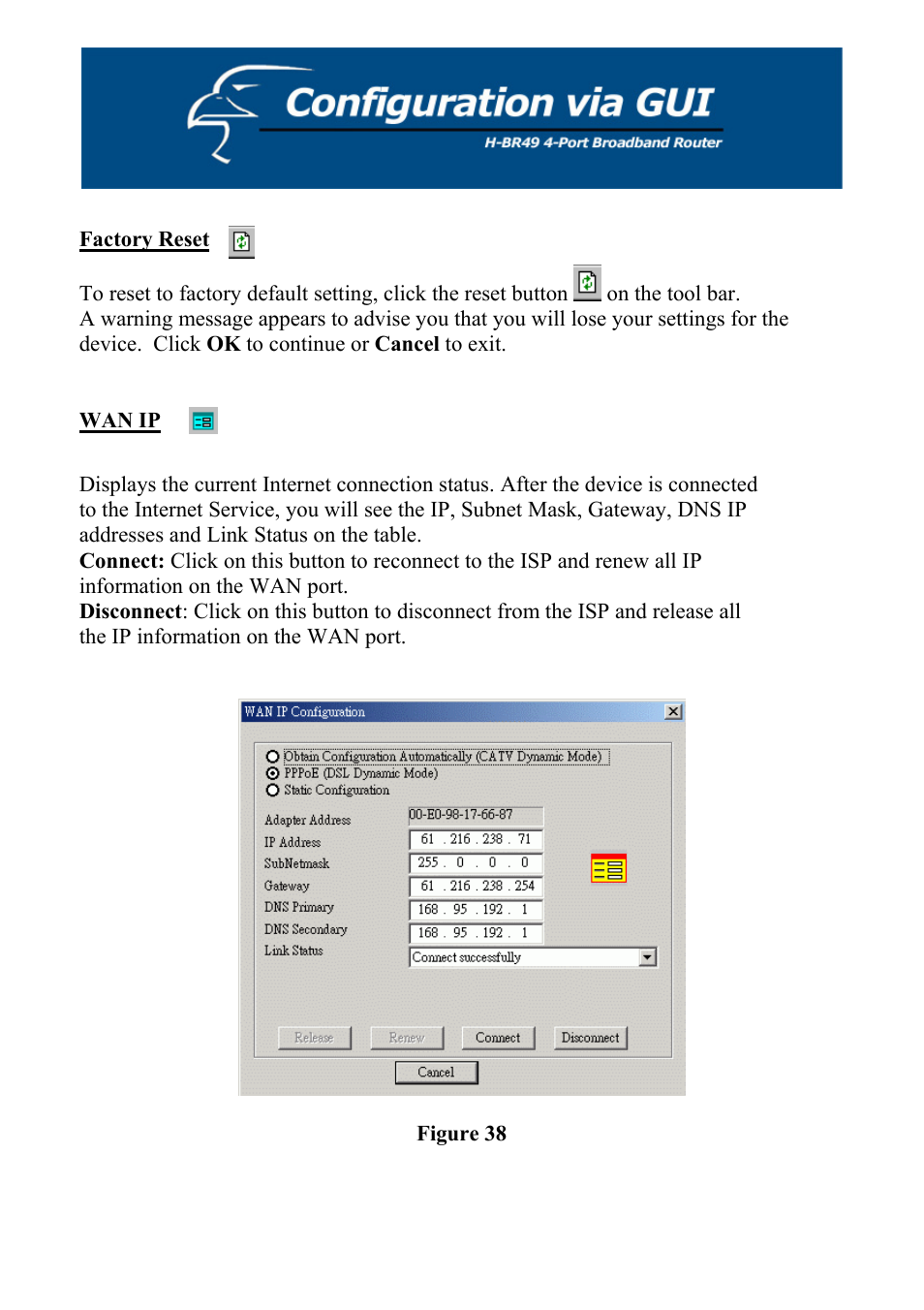 Factory reset, Wan ip | Hawking Technology H-BR49 User Manual | Page 52 / 67