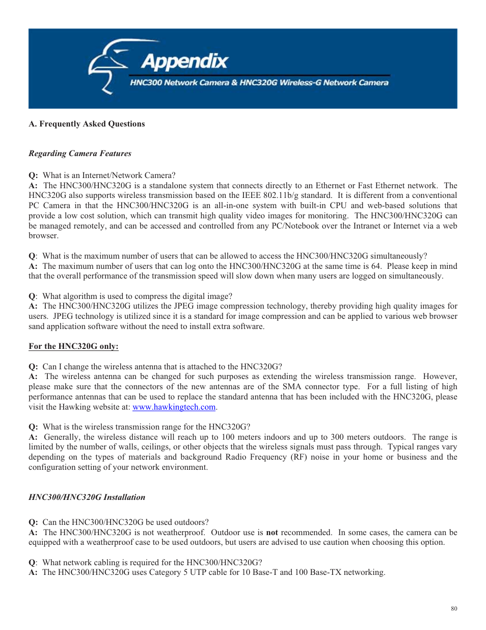 Hawking Technology HNC320G User Manual | Page 80 / 103
