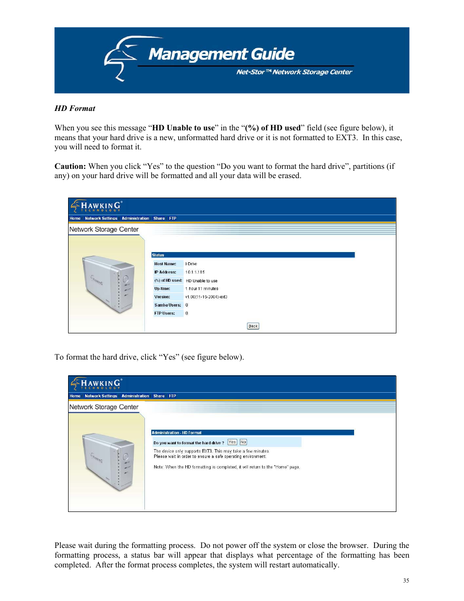 Hawking Technology HNAS1 User Manual | Page 35 / 53