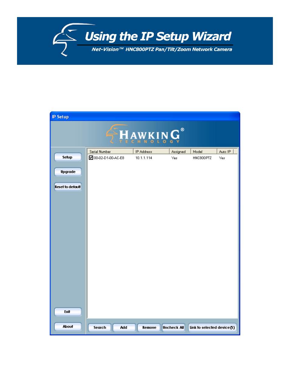 Hawking Technology HNC800PTZ User Manual | Page 10 / 20