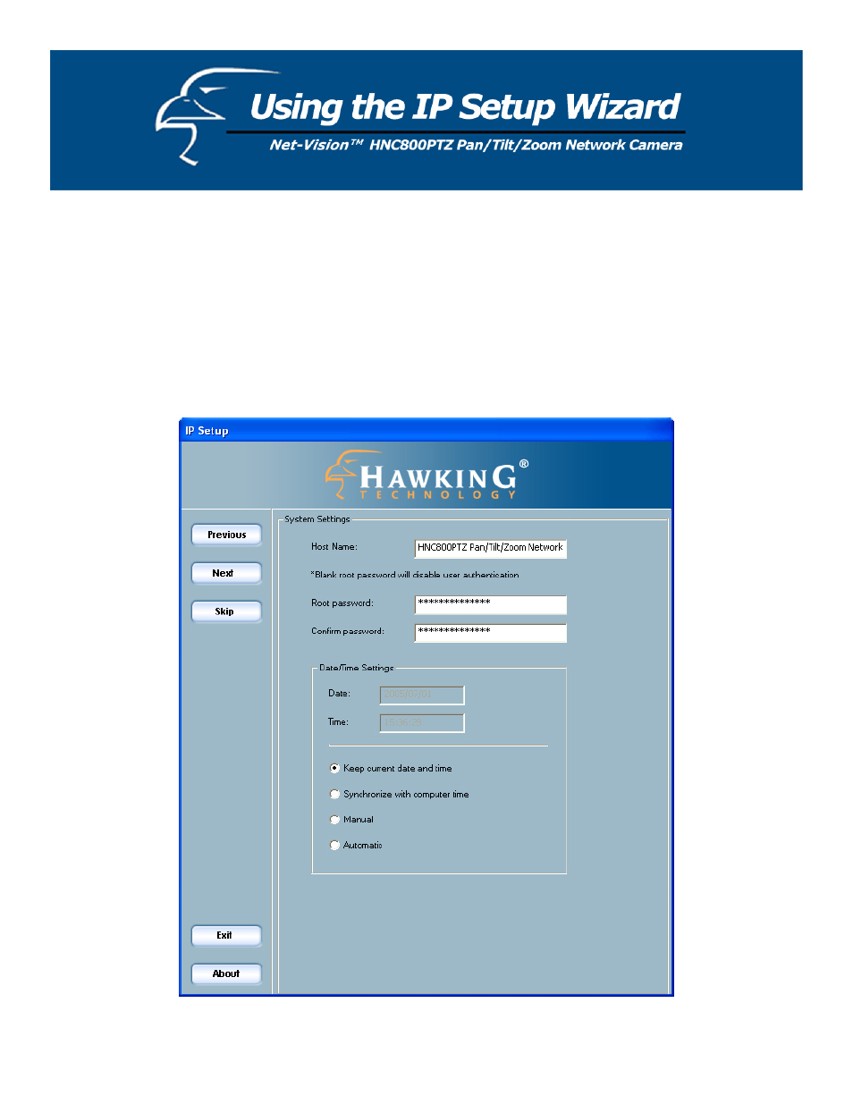 1 change host name, 2 change root password | Hawking Technology HNC800PTZ User Manual | Page 14 / 20