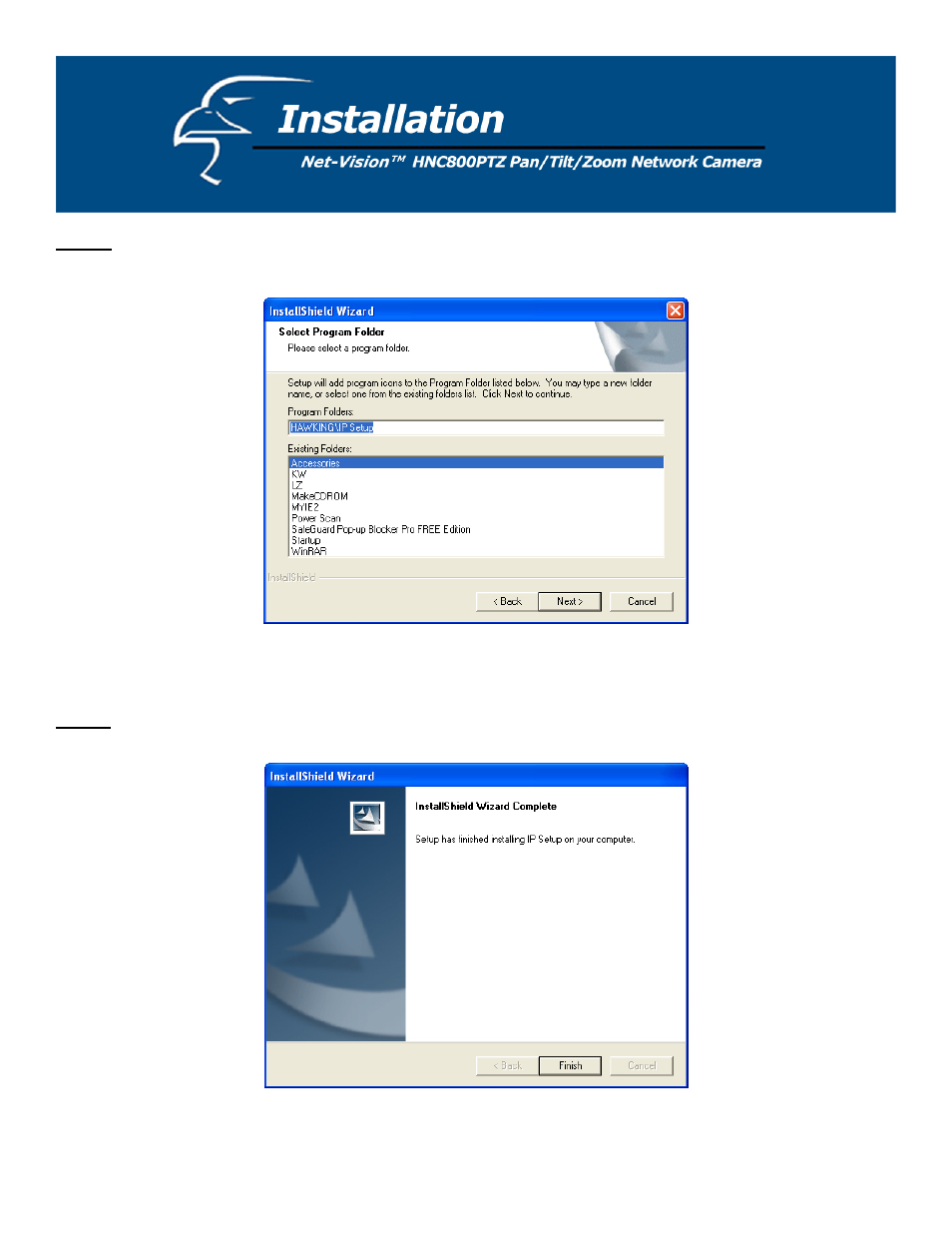 Hawking Technology HNC800PTZ User Manual | Page 7 / 20