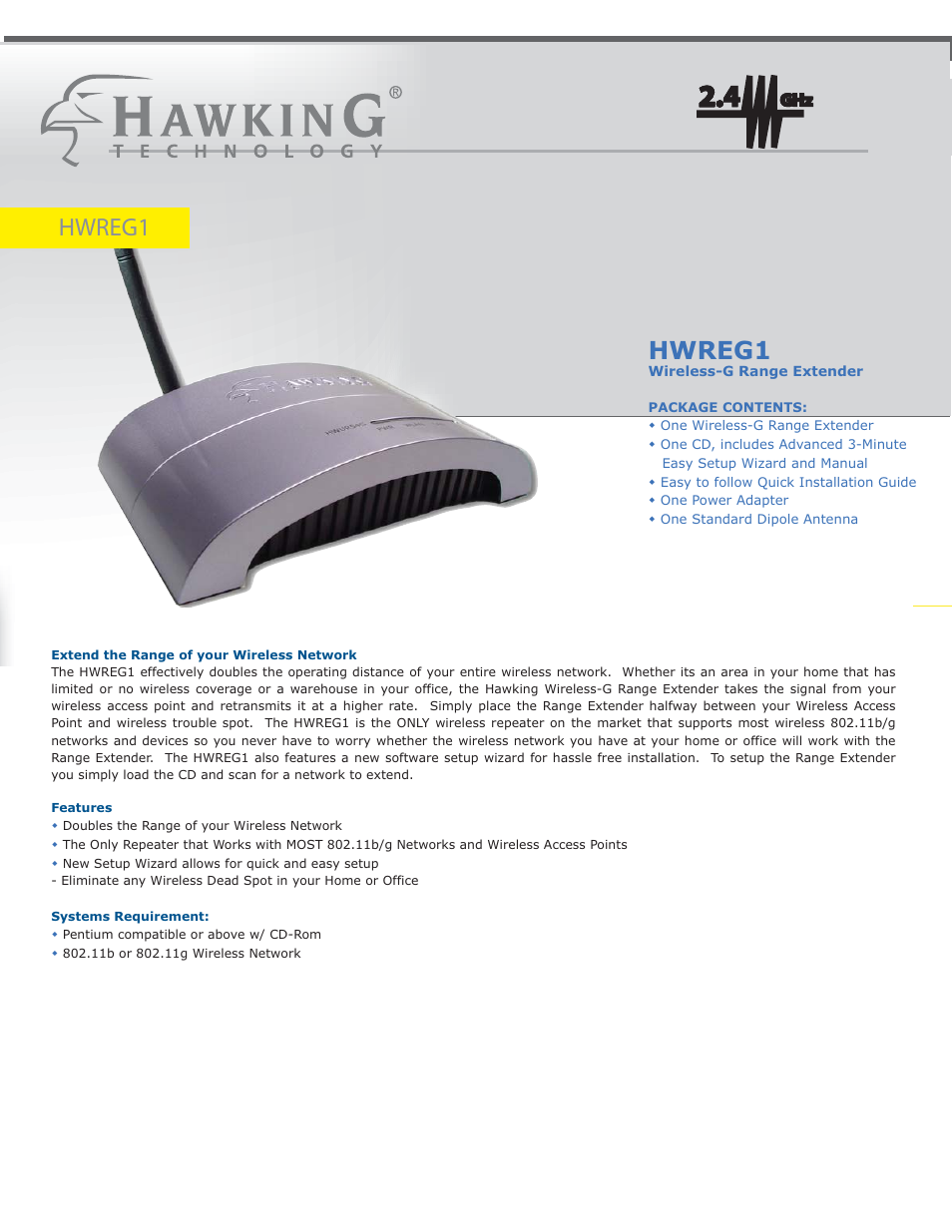 Wireless-g range extender | Hawking Technology Hawking Hi-Gain Wireless USB Network Dish Adapter 300N User Manual | Page 9 / 24