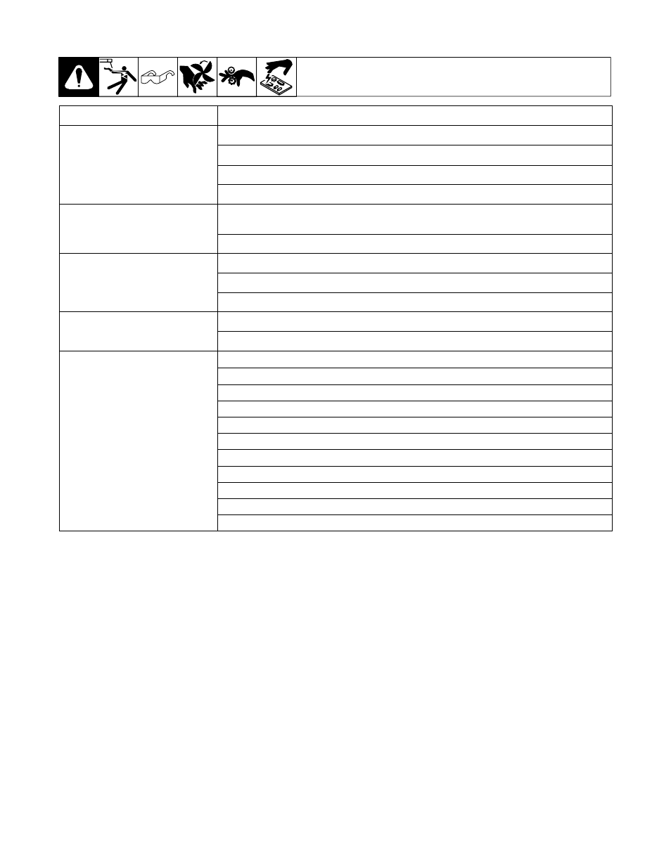 6. troubleshooting table | Hobart Welding Products 150 User Manual | Page 28 / 48
