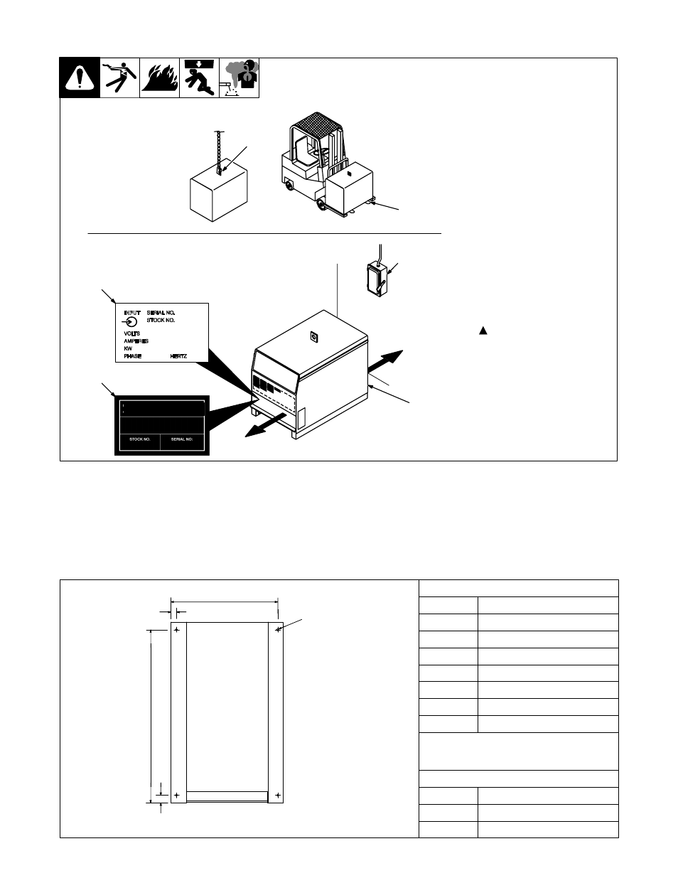 4. selecting a location, 5. dimensions and weights | Hobart Welding Products 652 User Manual | Page 19 / 40