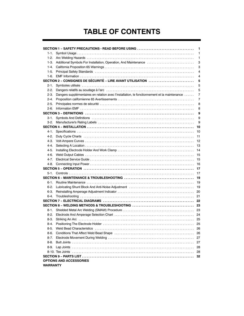 Hobart Welding Products STICKMATE OM-950 User Manual | Page 3 / 40