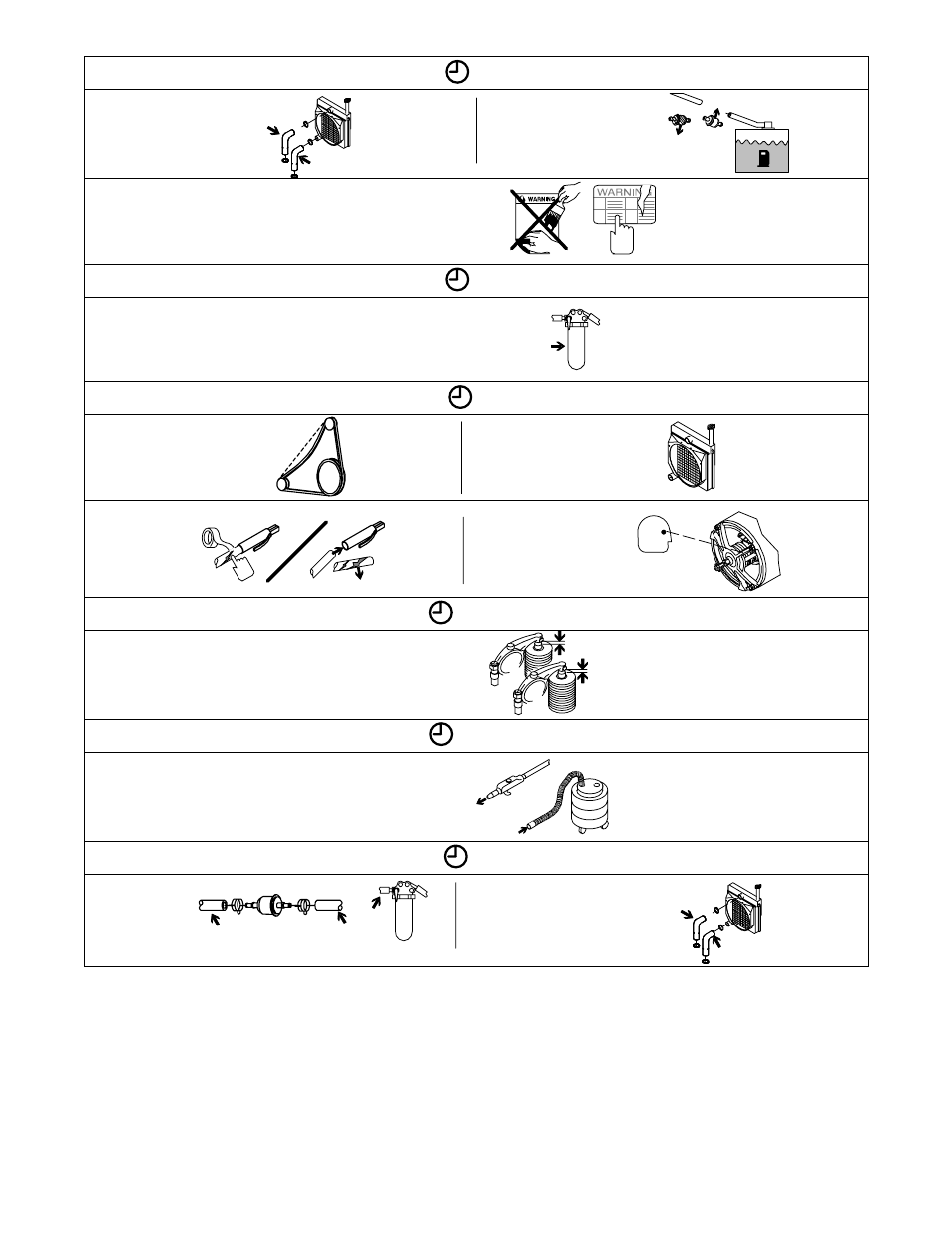 200 h, 400 h, 500 h | 800 h, 1000 h, 2000 h | Hobart Welding Products ARCSTAR OM-487 User Manual | Page 29 / 60