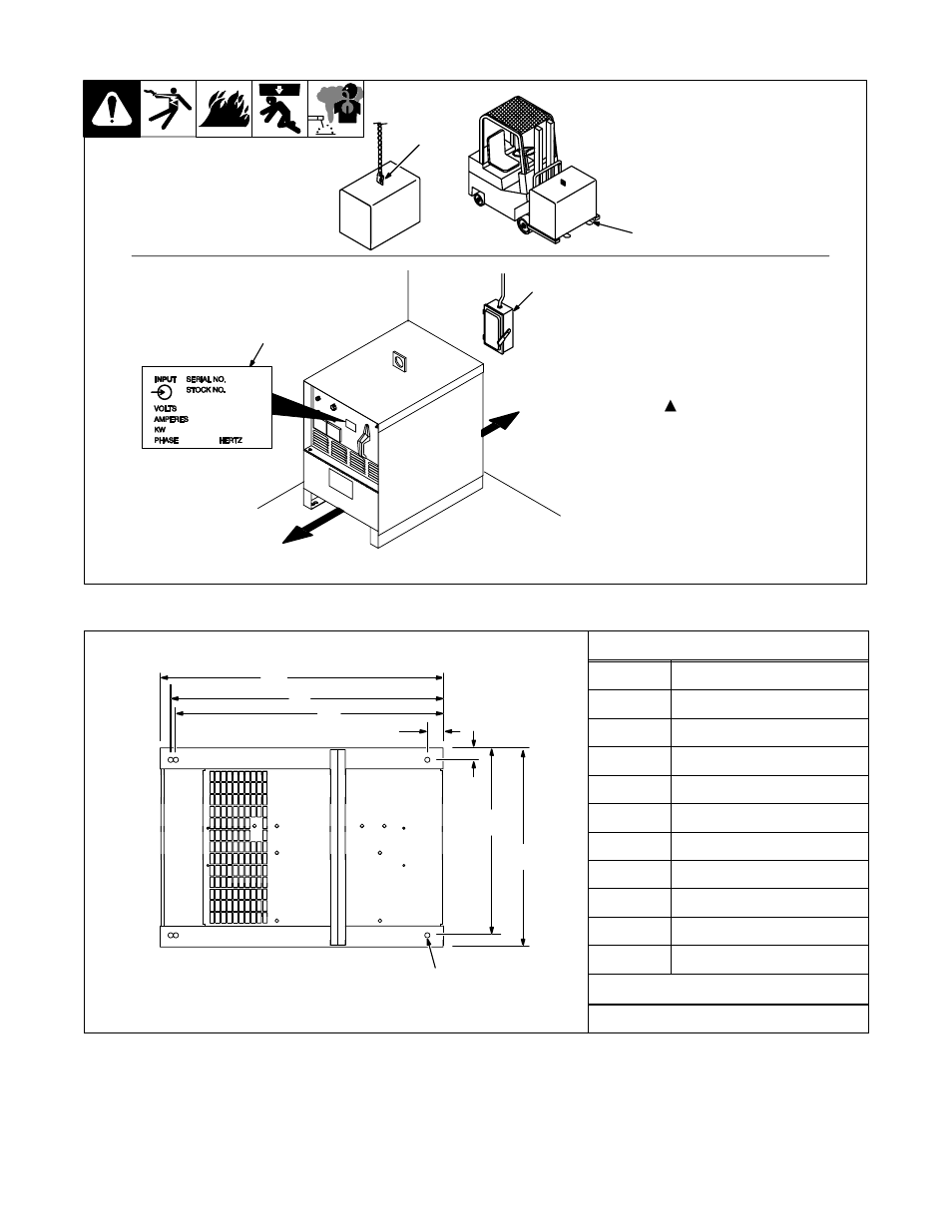 4. selecting a location, 5. dimensions and weights | Hobart Welding Products 300 DC User Manual | Page 15 / 32