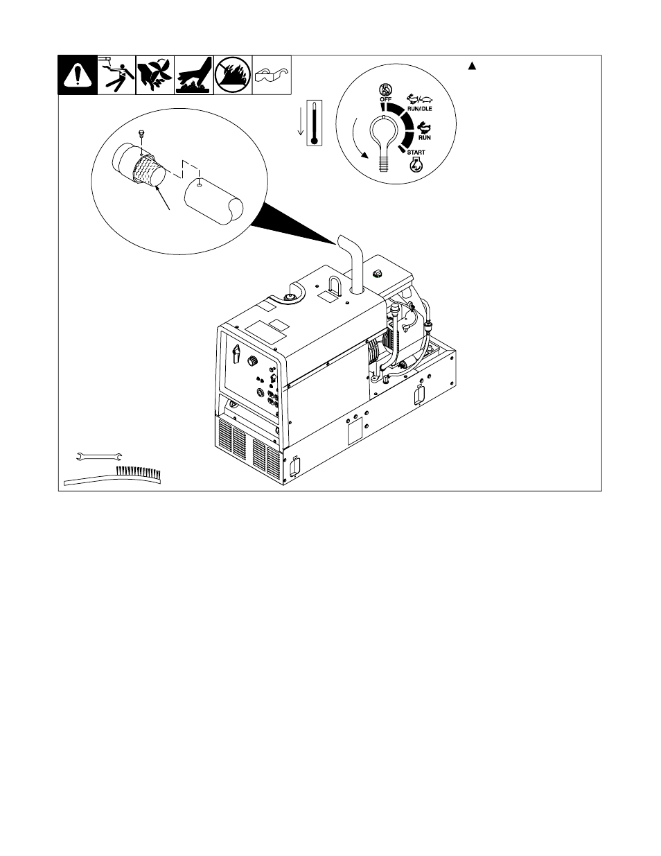 7. servicing optional spark arrestor | Hobart Welding Products CHAMPION OM-493 User Manual | Page 29 / 56