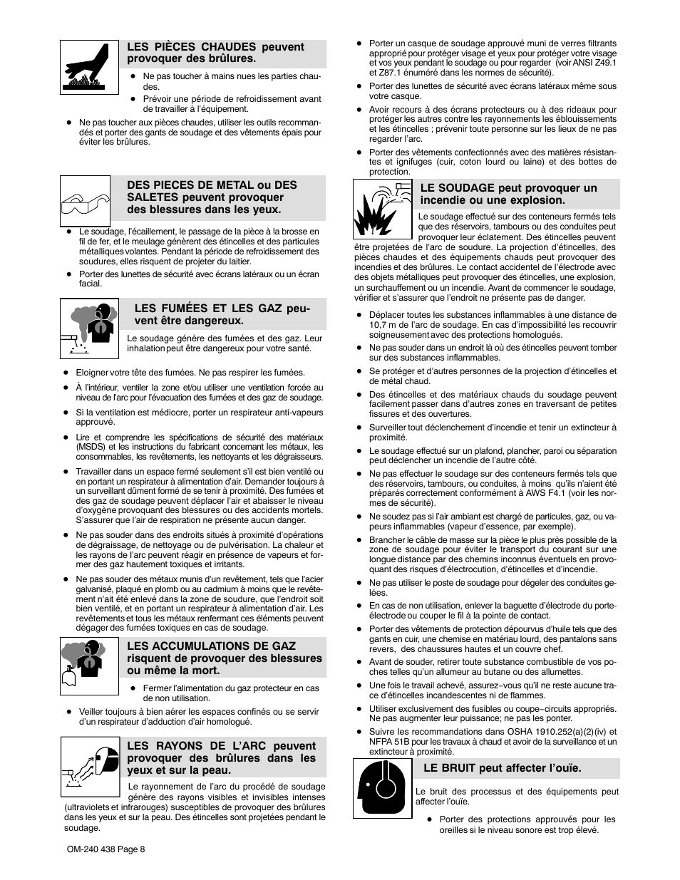 Hobart Welding Products CHAMPION ELITE OM-240 438B User Manual | Page 12 / 72