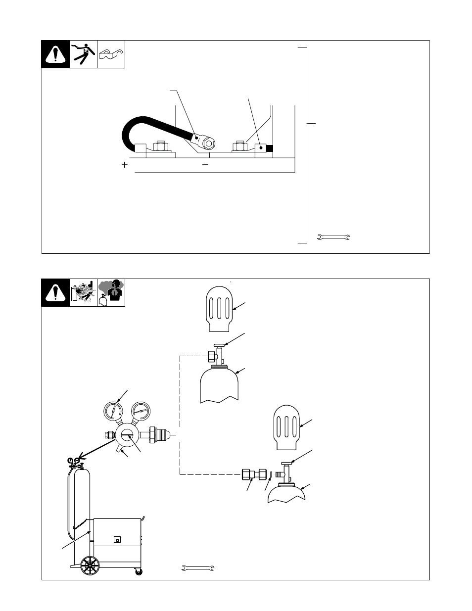 Changing polarity, 8. setting gun polarity for wire type, 9. installing gas supply | Hobart Welding Products IRONMAN OM-198 683C User Manual | Page 16 / 44