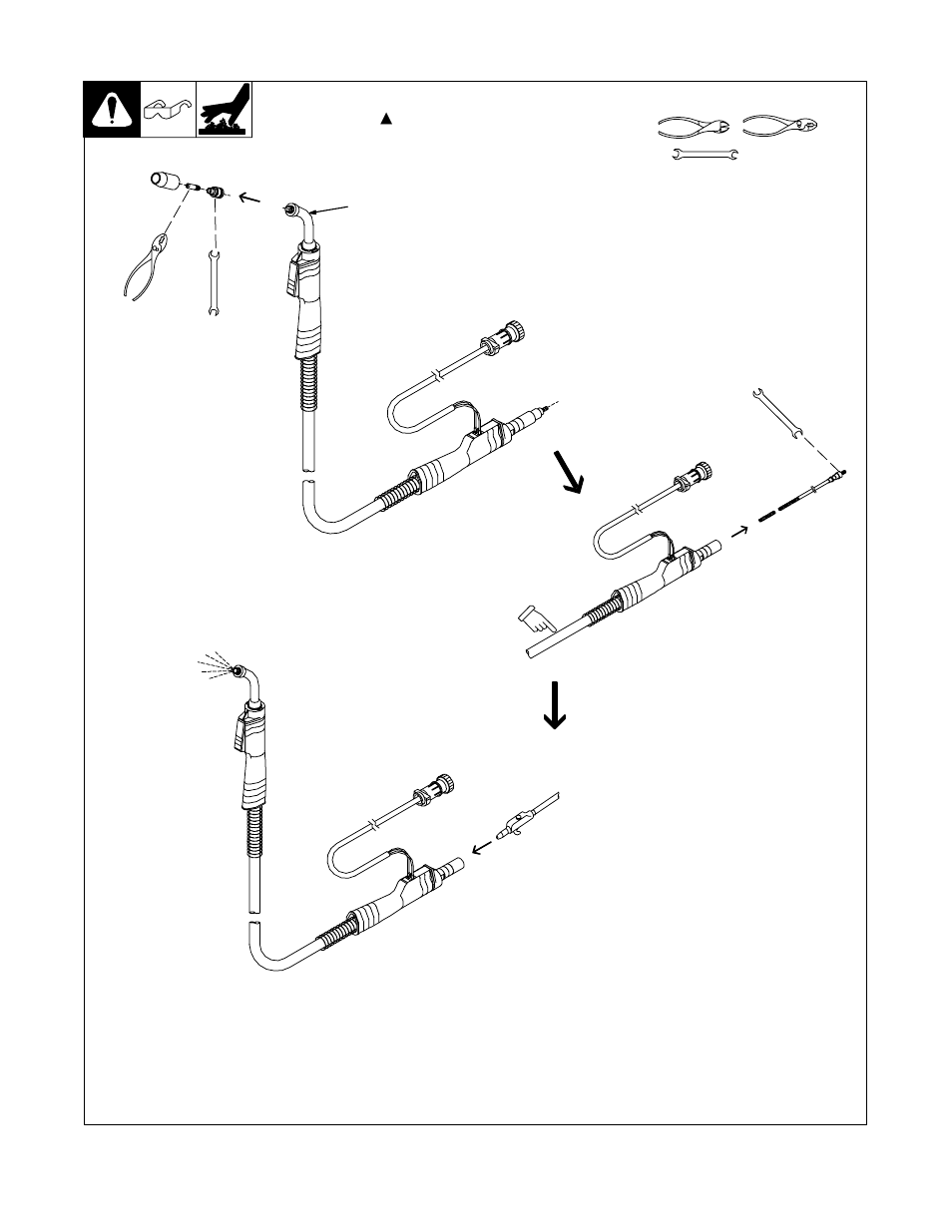 7. cleaning or replacing gun liner | Hobart Welding Products IRONMAN OM-198 683C User Manual | Page 27 / 44