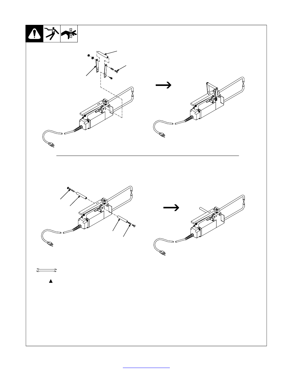 Installing handle, 4. installing handle | Hobart Welding Products HSW 25 User Manual | Page 13 / 24