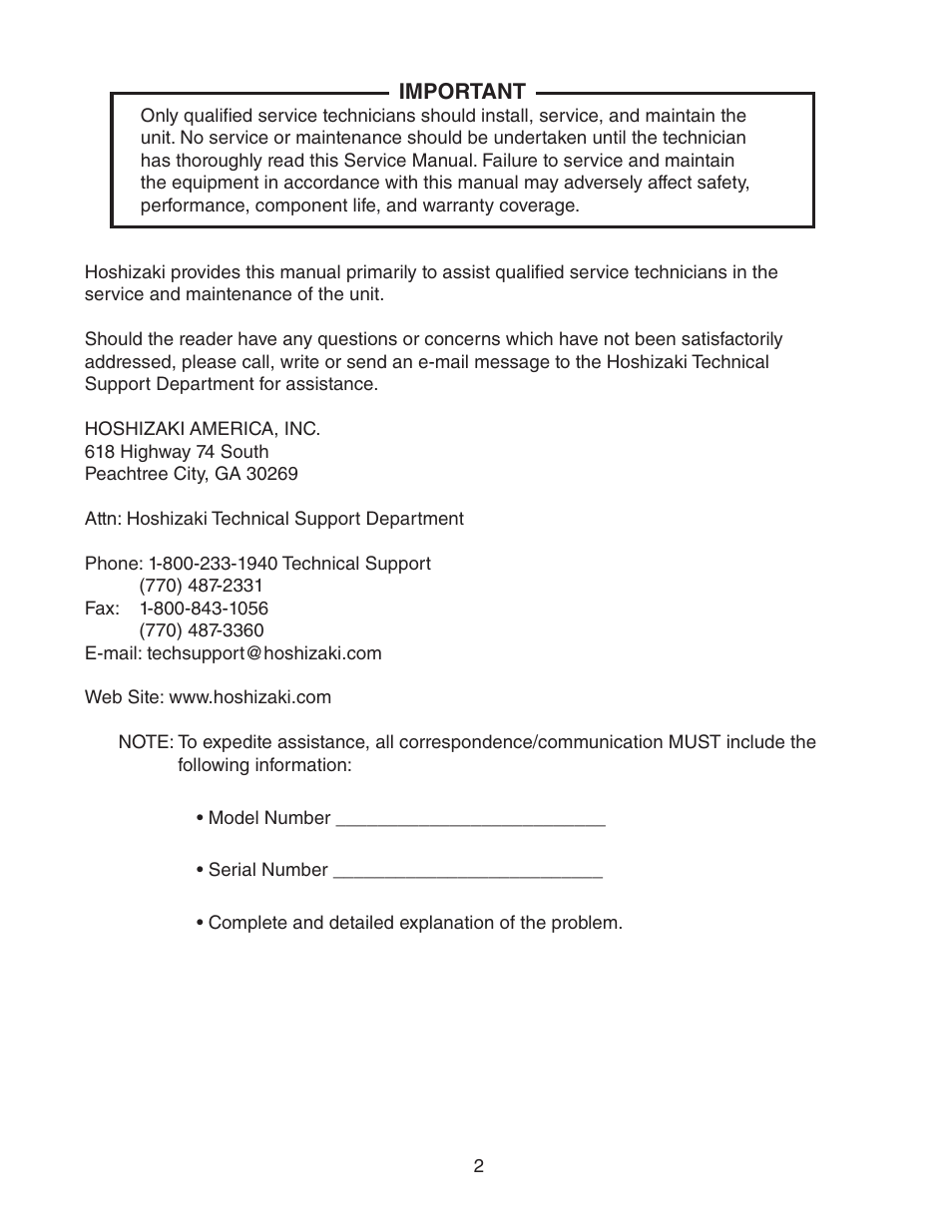 Hoshizaki REFRIGERATED PREP TABLE WITH RAISED RAIL 73168 User Manual | Page 2 / 66