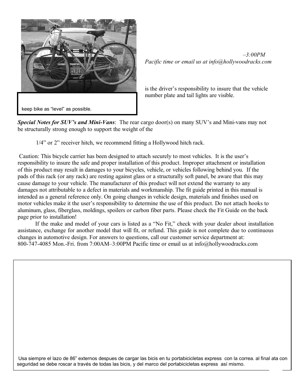 Hollywood Racks E3 Express User Manual | Page 3 / 6