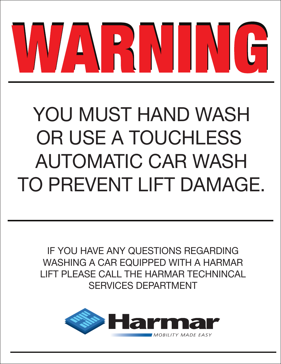 Washingwarning copy | Harmar Mobility AL001 User Manual | Page 10 / 10