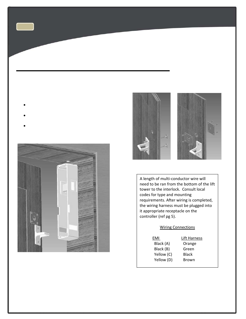 Top landing emi interlock (optional) | Harmar Mobility LIFTS RPL400 User Manual | Page 15 / 22