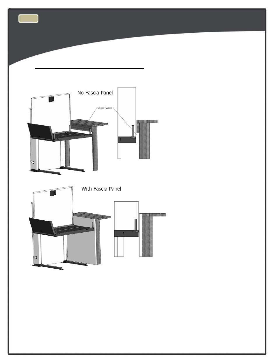 Fascia panel (optional) | Harmar Mobility LIFTS RPL400 User Manual | Page 16 / 22