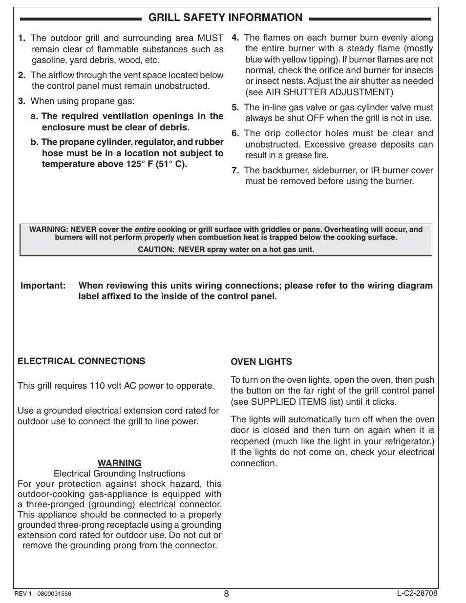 Fire Magic ECHELON E660 User Manual | Page 8 / 38