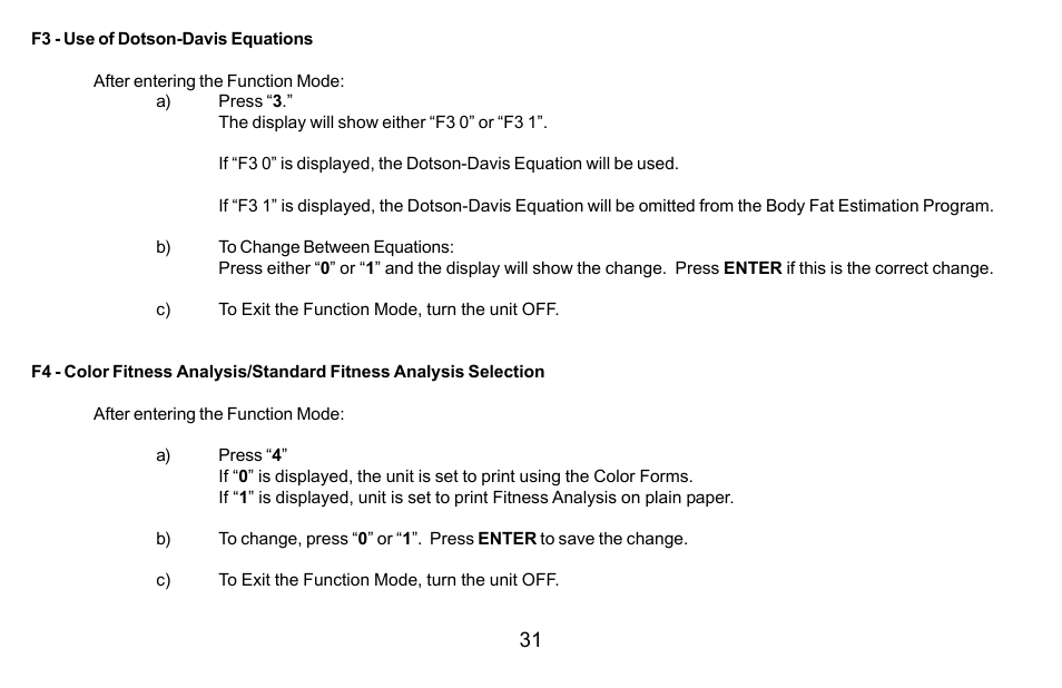Futrex Body Fat and fitness Analyzer -5500A/WL User Manual | Page 31 / 40