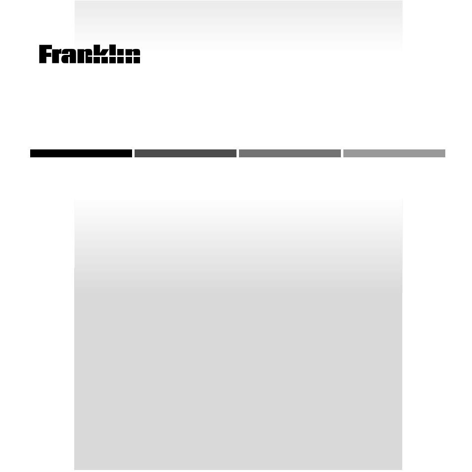 Franklin Bookman MWD-640 User Manual | 19 pages