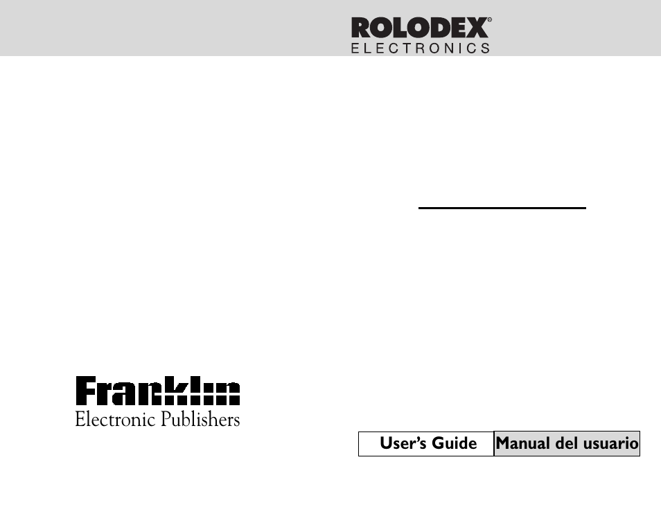 Franklin Executive Organizer RF-1000 User Manual | 52 pages