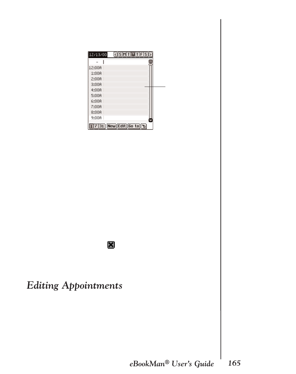 Editing appointments | Franklin EBM-901 User Manual | Page 165 / 243