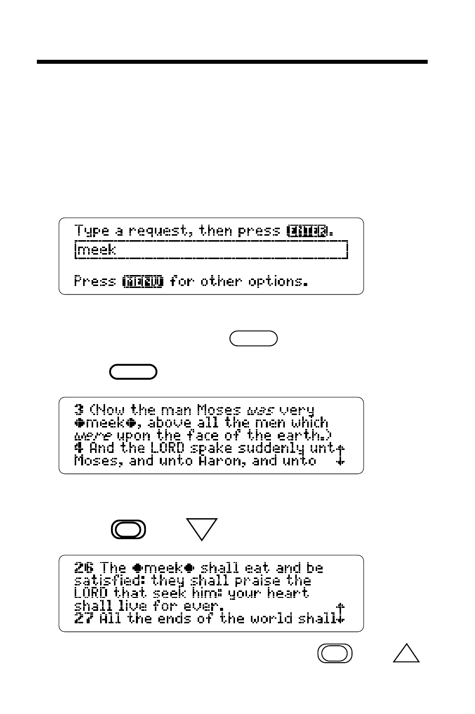 Searching for words | Franklin HOLY BIBLE KING JAMES VERSION IC-119 User Manual | Page 14 / 42