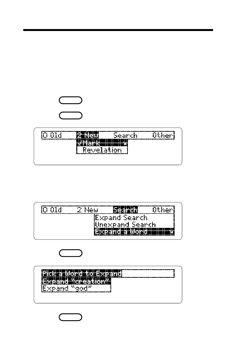 Expanding search words | Franklin HOLY BIBLE KING JAMES VERSION IC-119 User Manual | Page 21 / 42