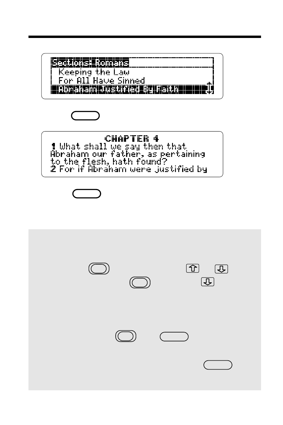 Tips for using menus | Franklin HOLY BIBLE KING JAMES VERSION IC-119 User Manual | Page 9 / 42