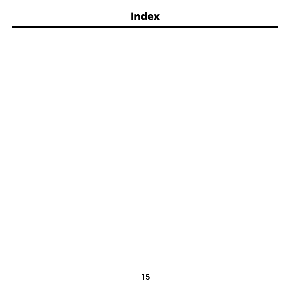 Index | Franklin CWQ-2056 User Manual | Page 16 / 18