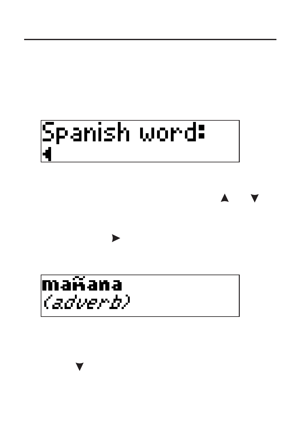 Looking up a spanish word | Franklin Talking Spanish-English Dictionary BES-1240 User Manual | Page 6 / 24