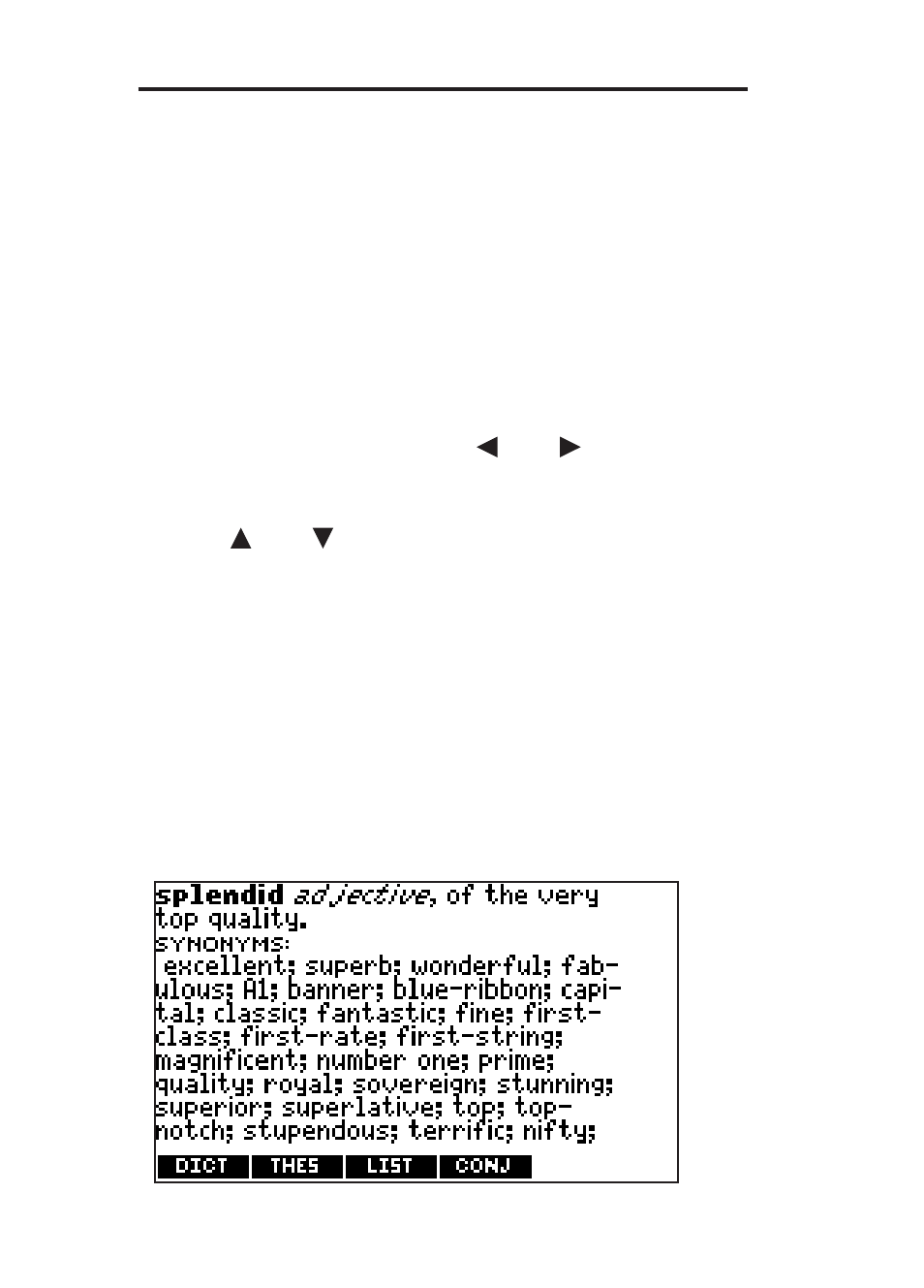 Using the english thesaurus | Franklin Dictionnaire FQS-1870 User Manual | Page 39 / 98