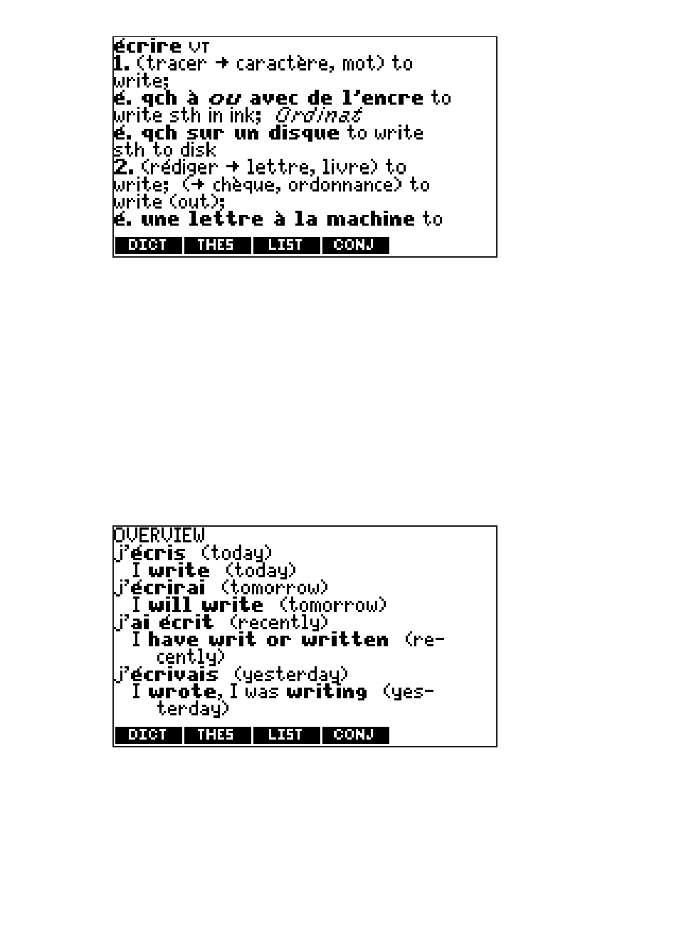 Franklin Dictionnaire FQS-1870 User Manual | Page 59 / 98