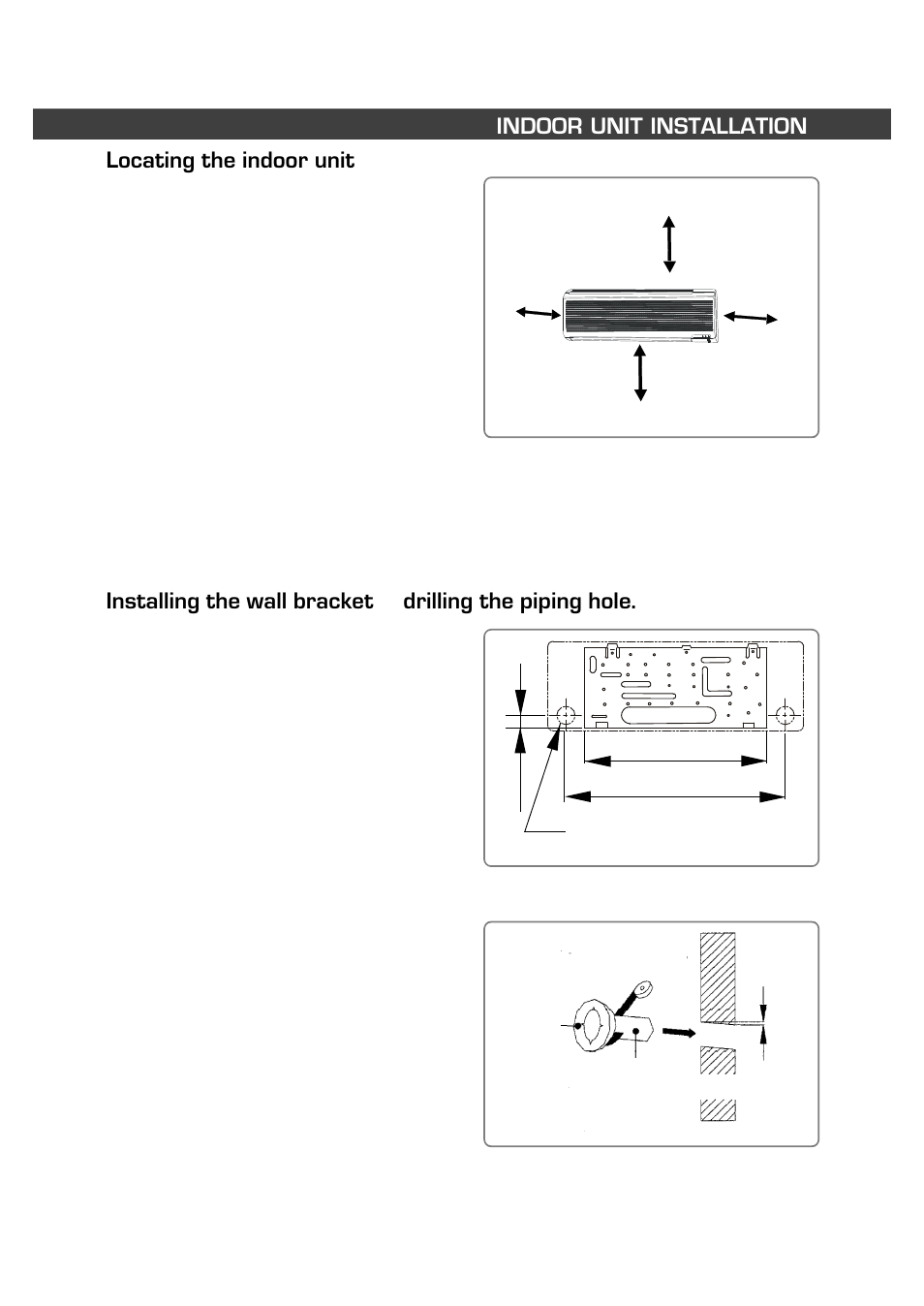 Indoor unit installation, Locating the indoor unit | Fedders R407C User Manual | Page 27 / 75