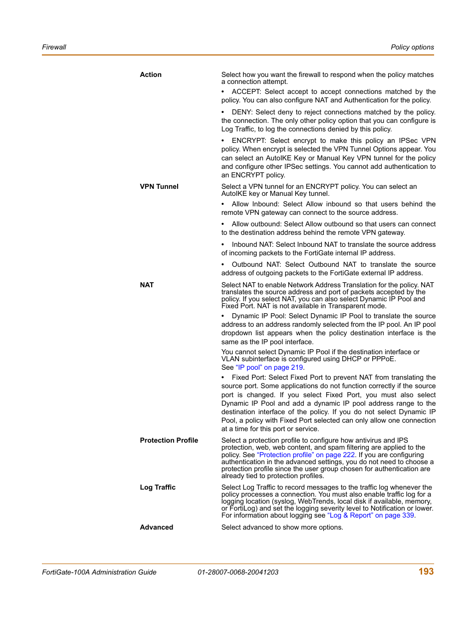 Fortinet 100A User Manual | Page 193 / 374