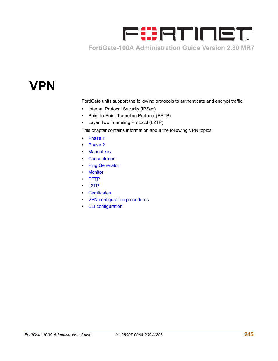 Fortinet 100A User Manual | Page 245 / 374