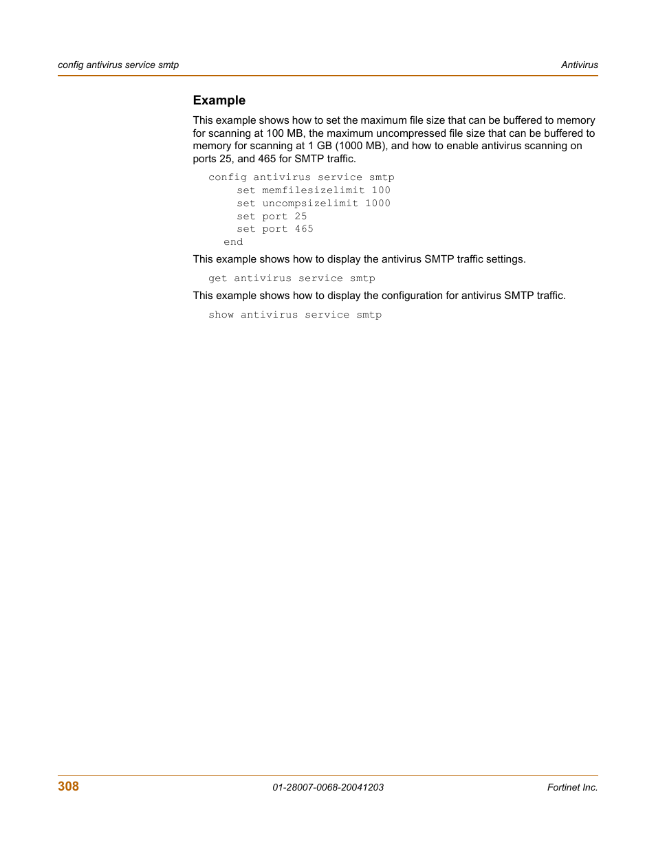 Example | Fortinet 100A User Manual | Page 308 / 374