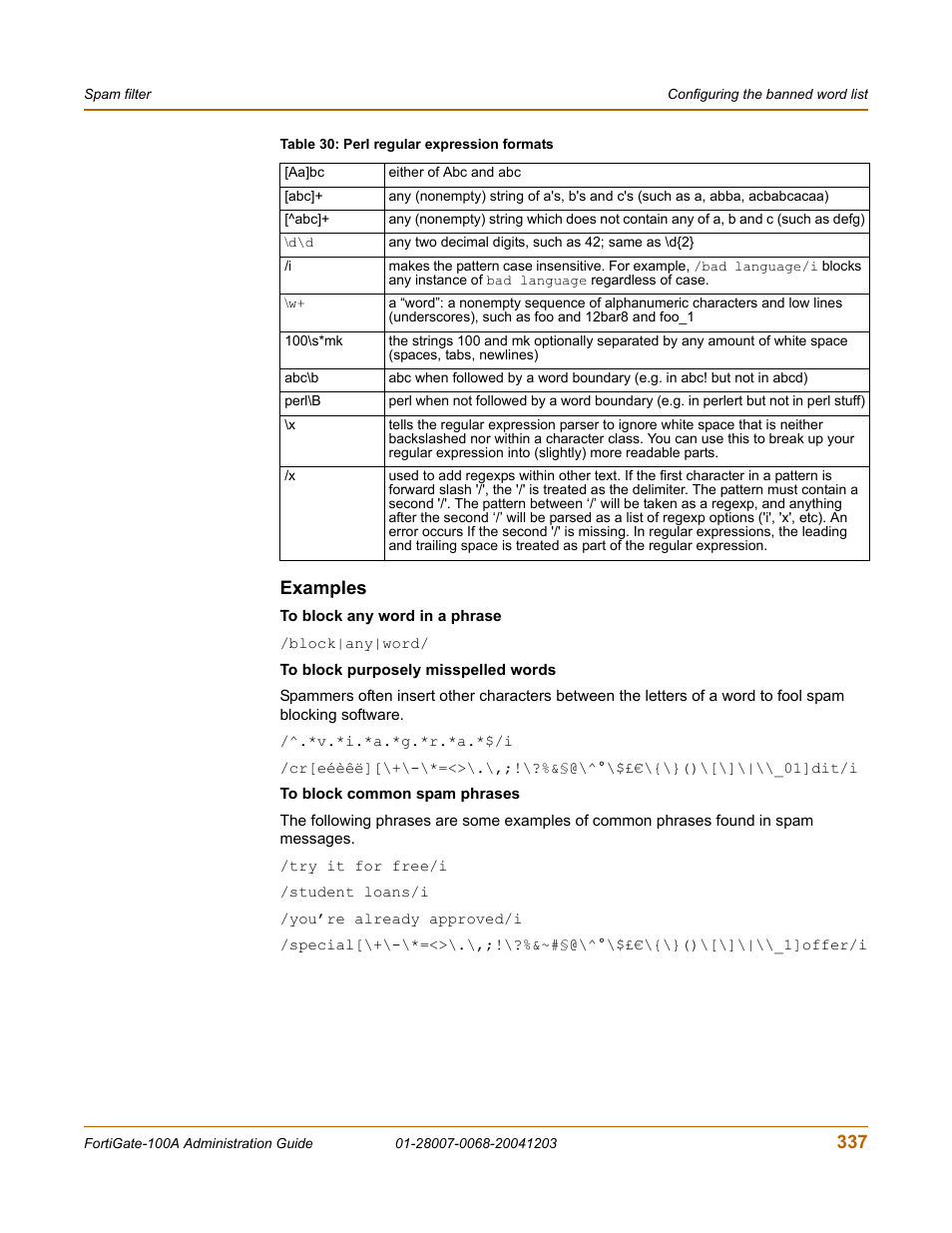 Examples, 337 examples | Fortinet 100A User Manual | Page 337 / 374