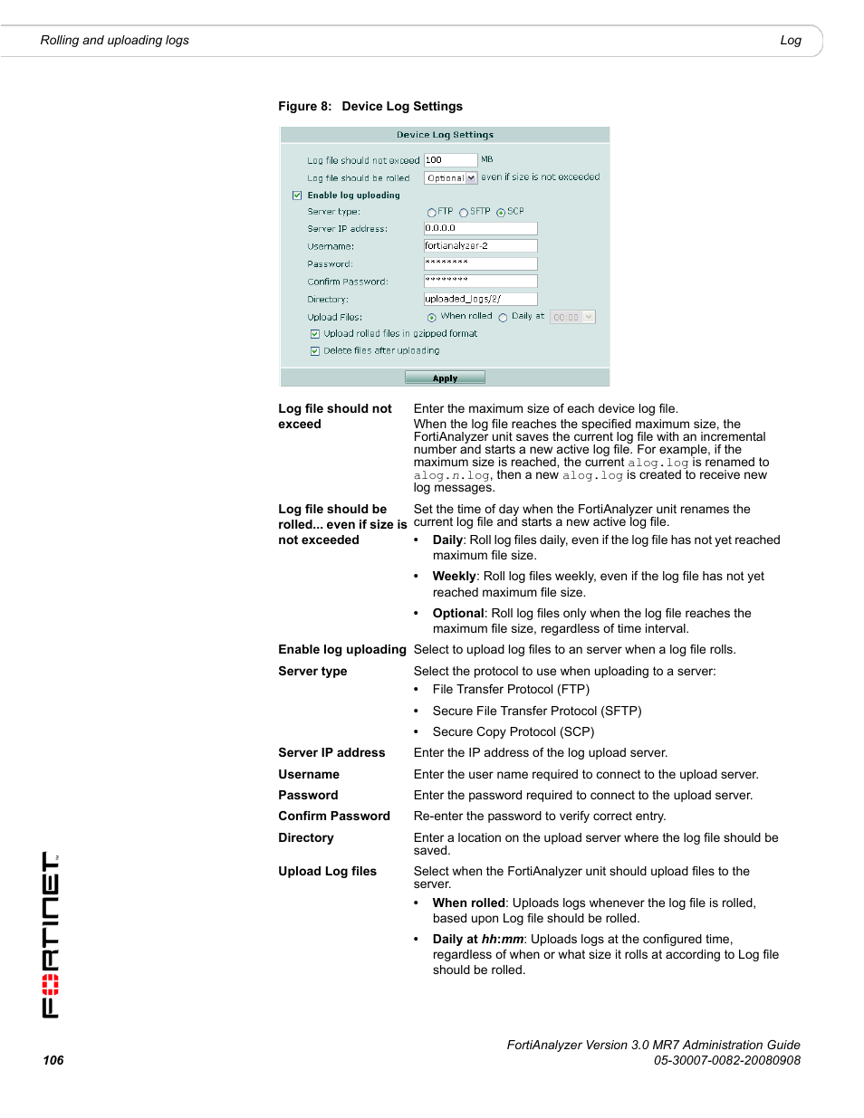 Fortinet FortiAnalyzer 3.0 MR7 User Manual | Page 106 / 234