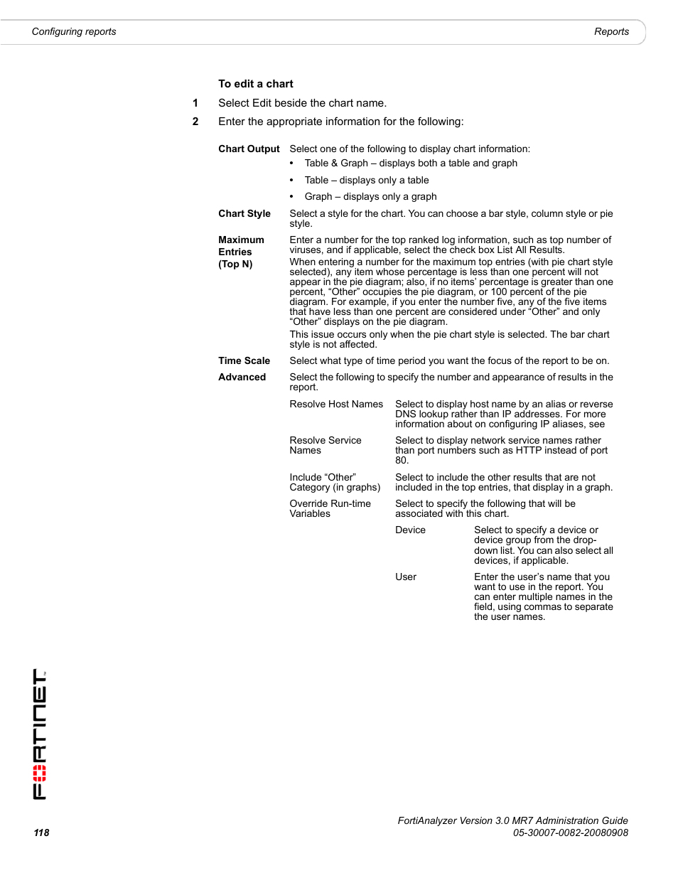 Fortinet FortiAnalyzer 3.0 MR7 User Manual | Page 122 / 234