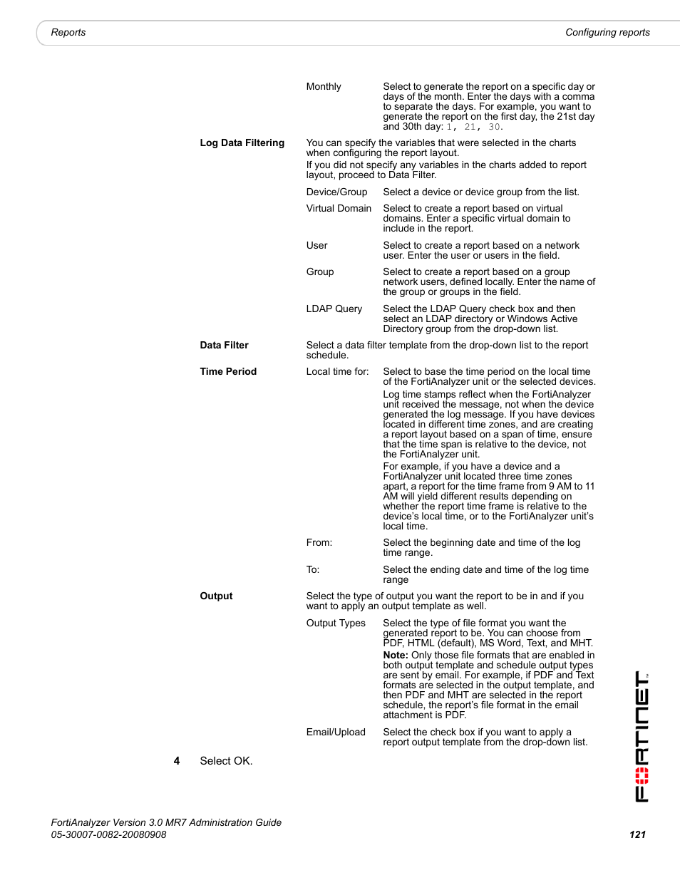 Fortinet FortiAnalyzer 3.0 MR7 User Manual | Page 125 / 234