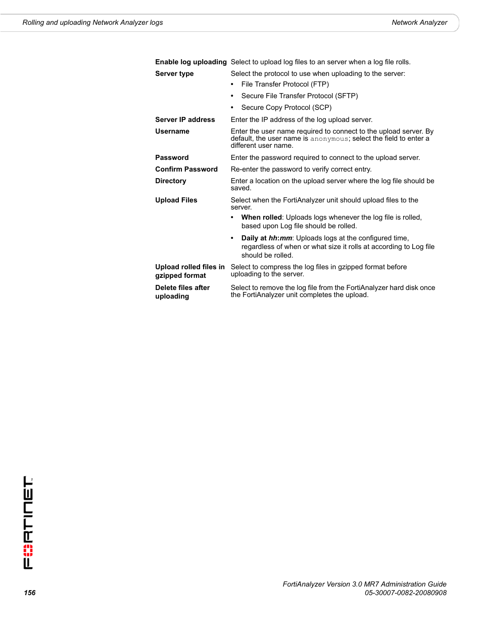 Fortinet FortiAnalyzer 3.0 MR7 User Manual | Page 166 / 234