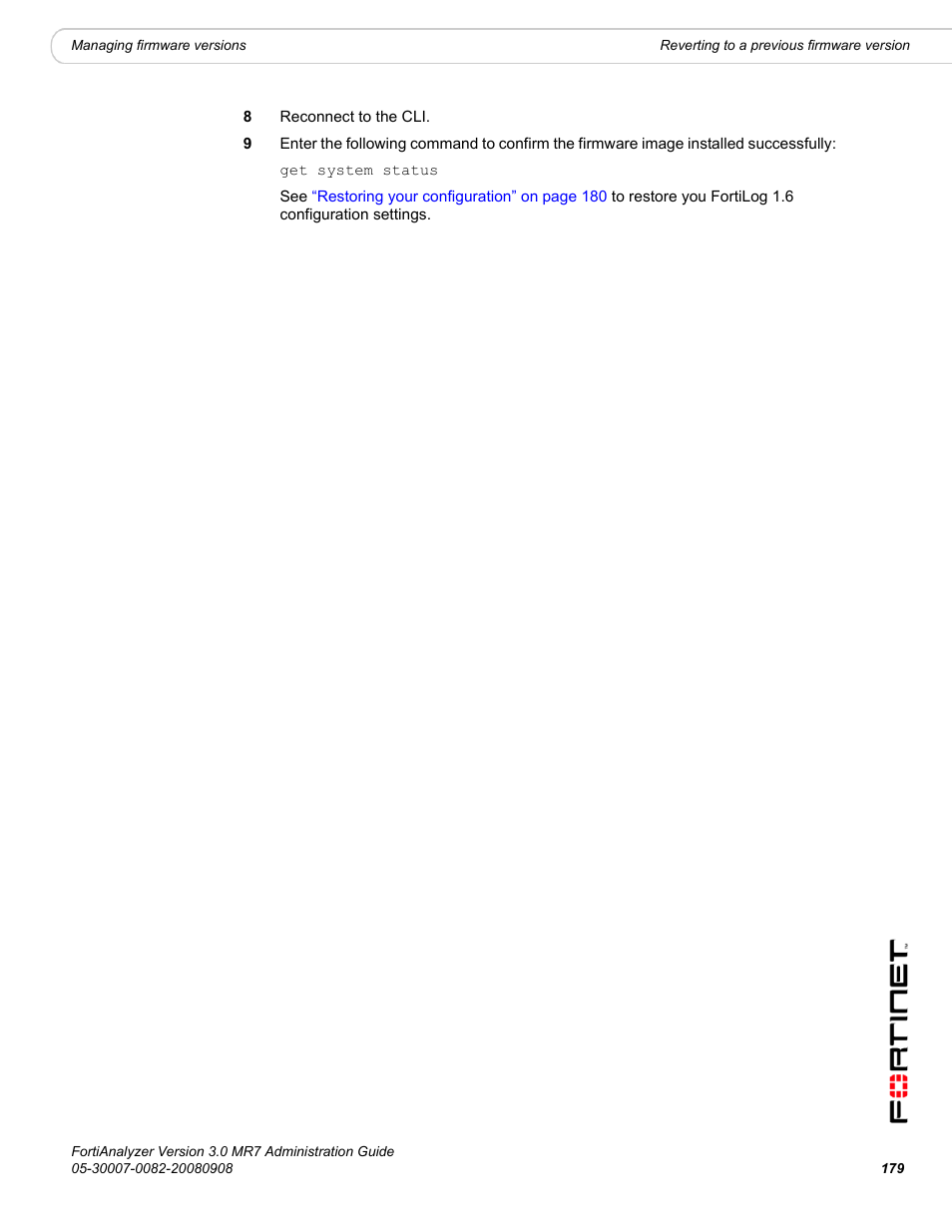 Fortinet FortiAnalyzer 3.0 MR7 User Manual | Page 191 / 234