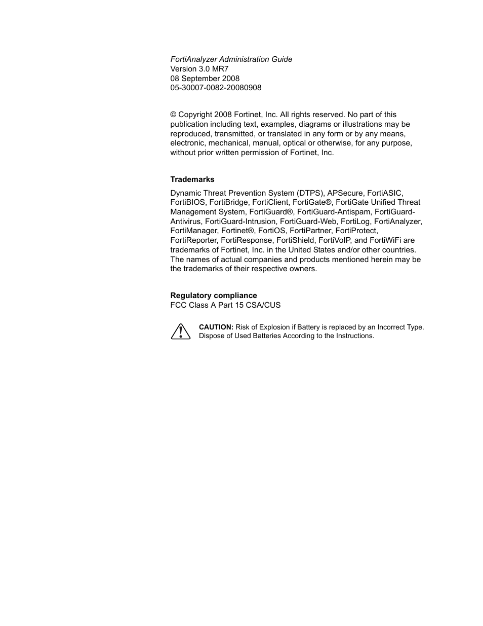 Fortinet FortiAnalyzer 3.0 MR7 User Manual | Page 2 / 234